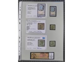 1849/70 (ca.), meist gestempelte kleine Partie im Ordner, überwiegend Bayern mit u.a. 1 IIa, 4 I/III, 8II, Wappen-Brief in di