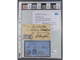 1849/70 (ca.), meist gestempelte kleine Partie im Ordner, überwiegend Bayern mit u.a. 1 IIa, 4 I/III, 8II, Wappen-Brief in di