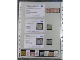 1849/70 (ca.), meist gestempelte kleine Partie im Ordner, überwiegend Bayern mit u.a. 1 IIa, 4 I/III, 8II, Wappen-Brief in di