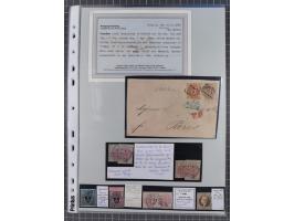 1849/70 (ca.), meist gestempelte kleine Partie im Ordner, überwiegend Bayern mit u.a. 1 IIa, 4 I/III, 8II, Wappen-Brief in di