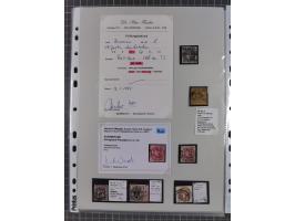 1849/70 (ca.), meist gestempelte kleine Partie im Ordner, überwiegend Bayern mit u.a. 1 IIa, 4 I/III, 8II, Wappen-Brief in di