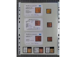 1849/70 (ca.), meist gestempelte kleine Partie im Ordner, überwiegend Bayern mit u.a. 1 IIa, 4 I/III, 8II, Wappen-Brief in di