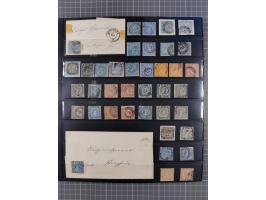 1849/70 (ca.), ungebrauchte und gestempelte reichhaltige Partie im Steckalbum, dabei viele bessere Werte, schöne Briefstücke 