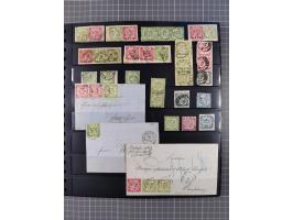 1849/70 (ca.), ungebrauchte und gestempelte reichhaltige Partie im Steckalbum, dabei viele bessere Werte, schöne Briefstücke 