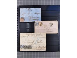 1849/70 (ca.), ungebrauchte und gestempelte reichhaltige Partie im Steckalbum, dabei viele bessere Werte, schöne Briefstücke 