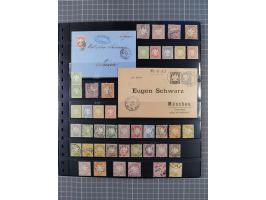 1849/70 (ca.), ungebrauchte und gestempelte reichhaltige Partie im Steckalbum, dabei viele bessere Werte, schöne Briefstücke 