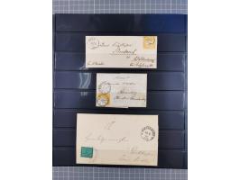 1849/70 (ca.), ungebrauchte und gestempelte reichhaltige Partie im Steckalbum, dabei viele bessere Werte, schöne Briefstücke 