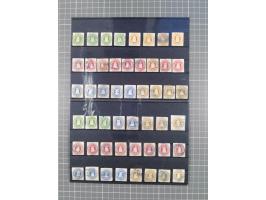 1850/71, ungebrauchter und gestempelte aber Sammlungsbestand in 2 Karteikästen, dabei auch viele Briefe, farbige Stempel, Ein