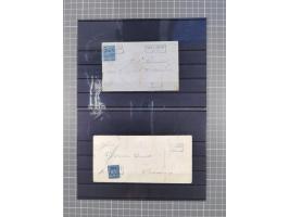 1850/71, ungebrauchter und gestempelte aber Sammlungsbestand in 2 Karteikästen, dabei auch viele Briefe, farbige Stempel, Ein