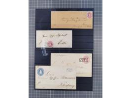 1850/71, ungebrauchter und gestempelte aber Sammlungsbestand in 2 Karteikästen, dabei auch viele Briefe, farbige Stempel, Ein