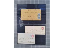 1850/71, ungebrauchter und gestempelte aber Sammlungsbestand in 2 Karteikästen, dabei auch viele Briefe, farbige Stempel, Ein