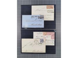 1850/71, ungebrauchter und gestempelte aber Sammlungsbestand in 2 Karteikästen, dabei auch viele Briefe, farbige Stempel, Ein