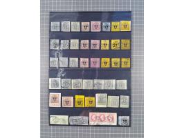 1850/71, ungebrauchter und gestempelte aber Sammlungsbestand in 2 Karteikästen, dabei auch viele Briefe, farbige Stempel, Ein