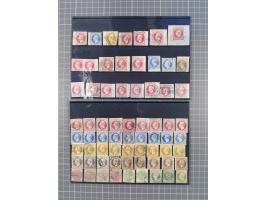 1850/71, ungebrauchter und gestempelte aber Sammlungsbestand in 2 Karteikästen, dabei auch viele Briefe, farbige Stempel, Ein