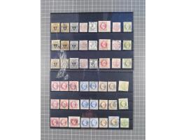 1850/71, ungebrauchter und gestempelte aber Sammlungsbestand in 2 Karteikästen, dabei auch viele Briefe, farbige Stempel, Ein