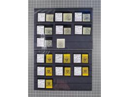 1850/71, ungebrauchter und gestempelte aber Sammlungsbestand in 2 Karteikästen, dabei auch viele Briefe, farbige Stempel, Ein