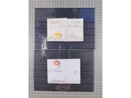 1850/71, ungebrauchter und gestempelte aber Sammlungsbestand in 2 Karteikästen, dabei auch viele Briefe, farbige Stempel, Ein