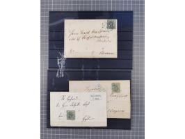 1850/71, ungebrauchter und gestempelte aber Sammlungsbestand in 2 Karteikästen, dabei auch viele Briefe, farbige Stempel, Ein