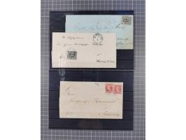 1850/71, ungebrauchter und gestempelte aber Sammlungsbestand in 2 Karteikästen, dabei auch viele Briefe, farbige Stempel, Ein
