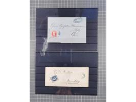 1850/71, ungebrauchter und gestempelte aber Sammlungsbestand in 2 Karteikästen, dabei auch viele Briefe, farbige Stempel, Ein
