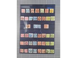 1850/71, ungebrauchter und gestempelte aber Sammlungsbestand in 2 Karteikästen, dabei auch viele Briefe, farbige Stempel, Ein