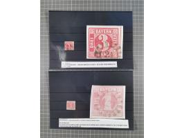 1850/71, ungebrauchter und gestempelte aber Sammlungsbestand in 2 Karteikästen, dabei auch viele Briefe, farbige Stempel, Ein