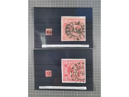 1850/71, ungebrauchter und gestempelte aber Sammlungsbestand in 2 Karteikästen, dabei auch viele Briefe, farbige Stempel, Ein