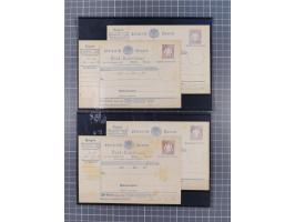 1850/71, ungebrauchter und gestempelte aber Sammlungsbestand in 2 Karteikästen, dabei auch viele Briefe, farbige Stempel, Ein