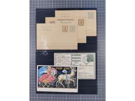 1850/71, ungebrauchter und gestempelte aber Sammlungsbestand in 2 Karteikästen, dabei auch viele Briefe, farbige Stempel, Ein