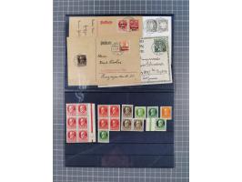 1850/71, ungebrauchter und gestempelte aber Sammlungsbestand in 2 Karteikästen, dabei auch viele Briefe, farbige Stempel, Ein