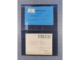 1850/71, ungebrauchter und gestempelte aber Sammlungsbestand in 2 Karteikästen, dabei auch viele Briefe, farbige Stempel, Ein