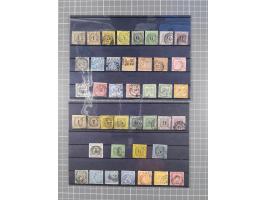 1850/71, ungebrauchter und gestempelte aber Sammlungsbestand in 2 Karteikästen, dabei auch viele Briefe, farbige Stempel, Ein