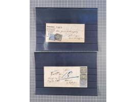 1850/71, ungebrauchter und gestempelte aber Sammlungsbestand in 2 Karteikästen, dabei auch viele Briefe, farbige Stempel, Ein