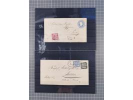 1850/71, ungebrauchter und gestempelte aber Sammlungsbestand in 2 Karteikästen, dabei auch viele Briefe, farbige Stempel, Ein