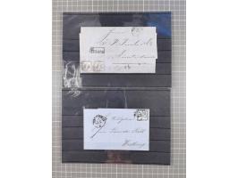 1850/71, ungebrauchter und gestempelte aber Sammlungsbestand in 2 Karteikästen, dabei auch viele Briefe, farbige Stempel, Ein