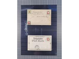 1850/71, ungebrauchter und gestempelte aber Sammlungsbestand in 2 Karteikästen, dabei auch viele Briefe, farbige Stempel, Ein