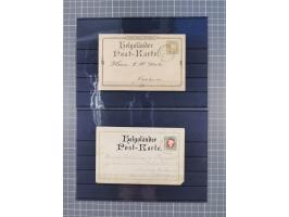 1850/71, ungebrauchter und gestempelte aber Sammlungsbestand in 2 Karteikästen, dabei auch viele Briefe, farbige Stempel, Ein