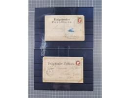 1850/71, ungebrauchter und gestempelte aber Sammlungsbestand in 2 Karteikästen, dabei auch viele Briefe, farbige Stempel, Ein