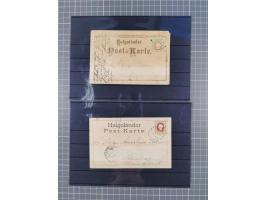 1850/71, ungebrauchter und gestempelte aber Sammlungsbestand in 2 Karteikästen, dabei auch viele Briefe, farbige Stempel, Ein