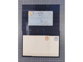 1850/71, ungebrauchter und gestempelte aber Sammlungsbestand in 2 Karteikästen, dabei auch viele Briefe, farbige Stempel, Ein