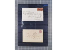 1850/71, ungebrauchter und gestempelte aber Sammlungsbestand in 2 Karteikästen, dabei auch viele Briefe, farbige Stempel, Ein