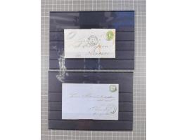 1850/71, ungebrauchter und gestempelte aber Sammlungsbestand in 2 Karteikästen, dabei auch viele Briefe, farbige Stempel, Ein