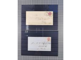 1850/71, ungebrauchter und gestempelte aber Sammlungsbestand in 2 Karteikästen, dabei auch viele Briefe, farbige Stempel, Ein