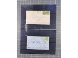 1850/71, ungebrauchter und gestempelte aber Sammlungsbestand in 2 Karteikästen, dabei auch viele Briefe, farbige Stempel, Ein