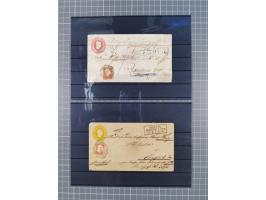 1850/71, ungebrauchter und gestempelte aber Sammlungsbestand in 2 Karteikästen, dabei auch viele Briefe, farbige Stempel, Ein