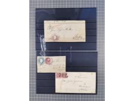 1850/71, ungebrauchter und gestempelte aber Sammlungsbestand in 2 Karteikästen, dabei auch viele Briefe, farbige Stempel, Ein