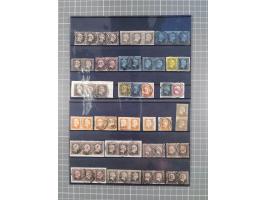 1850/71, ungebrauchter und gestempelte aber Sammlungsbestand in 2 Karteikästen, dabei auch viele Briefe, farbige Stempel, Ein