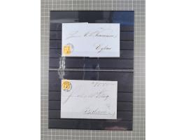 1850/71, ungebrauchter und gestempelte aber Sammlungsbestand in 2 Karteikästen, dabei auch viele Briefe, farbige Stempel, Ein