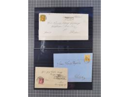 1850/71, ungebrauchter und gestempelte aber Sammlungsbestand in 2 Karteikästen, dabei auch viele Briefe, farbige Stempel, Ein