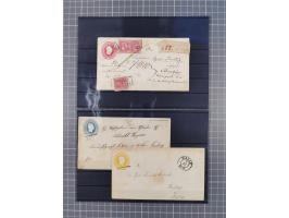 1850/71, ungebrauchter und gestempelte aber Sammlungsbestand in 2 Karteikästen, dabei auch viele Briefe, farbige Stempel, Ein